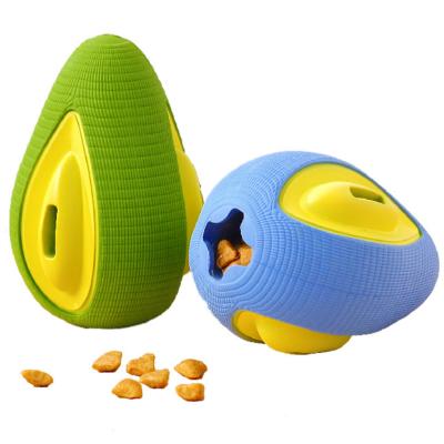 China Joyfamily Amazone Hot Stored Pet Food Leak Toy Avocado Rubber Pet Dog Chew Toy Ball for Dog Grinding and Teeth Cleaning for sale