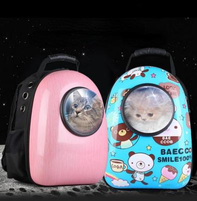 China Joyfamily Designer Pet Bag Carriers Travel Carrying Space Capsule Cage Pet Stocked Custom Printing Bag Carrying For Cats for sale