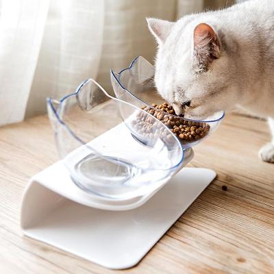 China Double Non-slip Viable Cat Bowl Stand Dog Pet Feeding Cat Water Bowl Food Pet Bowls for sale