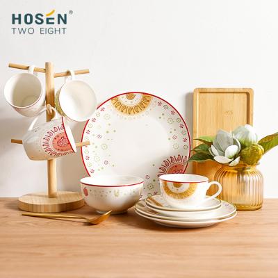 China Viable Wholesale Ceramic Dinnerware Sets Popular Porcelain Dinner Sets Cheap Dinnerware Sets Dishes Luxury Coffee Cup for sale