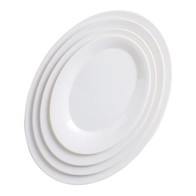 China Factory Sustainable 100% Chaozhou Melamine Oval Dinner Plates for sale