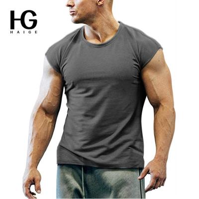 China QUICK DRY Men's Big And Running T-shirt Workout Shirts Men Summer Leisure Sports Tees Fitness Men Short Bottom Shirt for sale