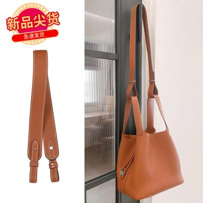 China Diy Leather Bag Transformation First Layer Leather Women's Shoulder Strap Diagonally Across Brown Wide Vegetable Basket for sale