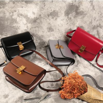 China 2021 high quality new trend Shoulder Messenger Tofu square box one square box one leather female hostess bag small drop shipping for sale