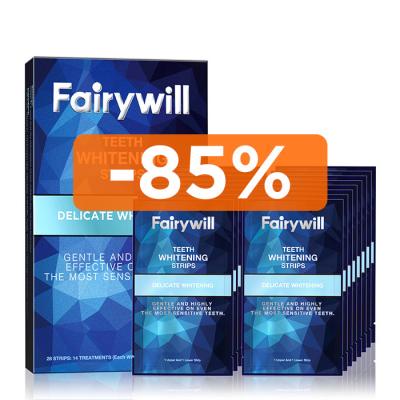 China Fairywill FW 336 6% HP 14 PCS Dental Care Products Free 7% 8% Hydrogen Peroxid White Teeth Whitening Strips Kit Comb Te koop