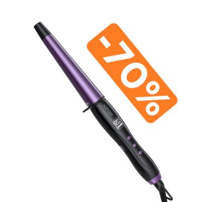 China KIPOZI KP 216B Purple and Rose Pink US Plug Ceramic Curling Iron 3/4 Inch Flat Iron Hair Straightener Straight for sale