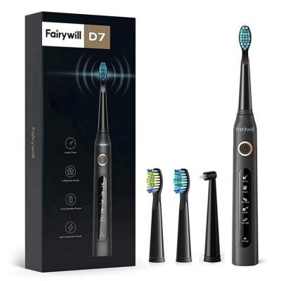 Chine Fairywill FW D7 507 5 Modes USB Fast Charging IPX7 Waterproof Smart Timer Dental Vibrate Electric Tooth Brush Toothbrush à vendre