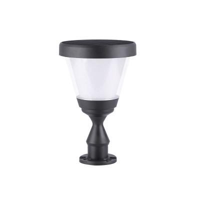 China Outdoor Garden LED Post Lights Solar Garden Decor Fence Main Gate Solar Pillar Light Power Station for sale