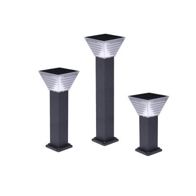 China Minimalist Outdoor Garden Landscape Decoration Bollard Led Lawn Lighting Solar Powered Garden Light for sale