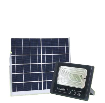 China Solar Garden Global Sunrise LED Flood Light With 40W 60W Lithium Battery Remote Control Solar Light for sale