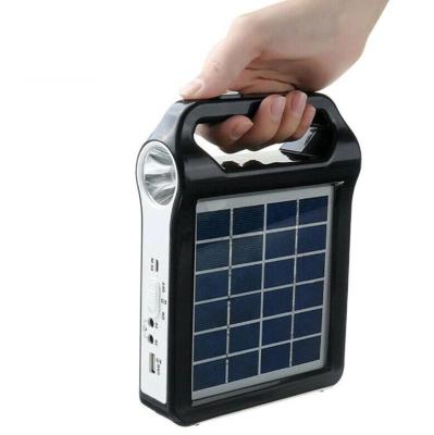 China New USB system residential portable rechargeable charger generator solar panel lamp for sale