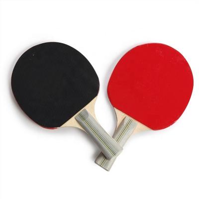 China Cheap Trianing Straight Handle Horizontal Poplar Wood Table Tennis Racket Set for sale