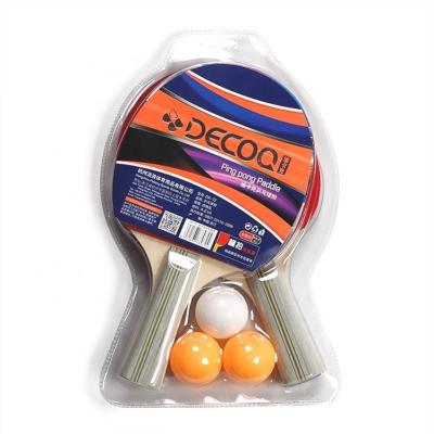 China Trianing Wood +Rubber Customized Logo Accept Poplar Wood Set Table Tennis Racket for sale