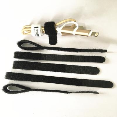 China Self Adhesive Nylon Cable Tie High Quality Viable Wire Management Hook and Loop Cable Tie for sale