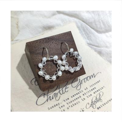 China Best Selling CLASSIC Baroque Christmas Items Pearl Earrings For Woman for sale