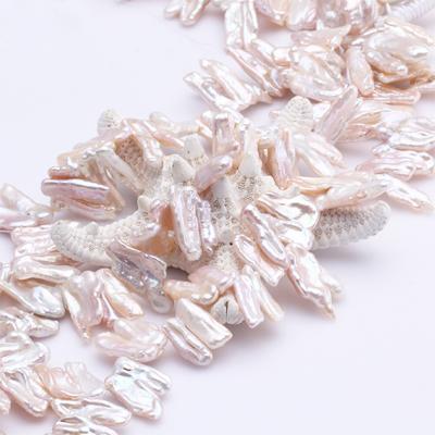 China Jewelry making top selling products 2021 mix color jewelry 21-23mm biwa freshwater pearl for sale