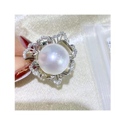 China Trendy CLASSIC Top Selling Fashion With White Pearl Rings Jewelry Women 925 Sterling Silver for sale