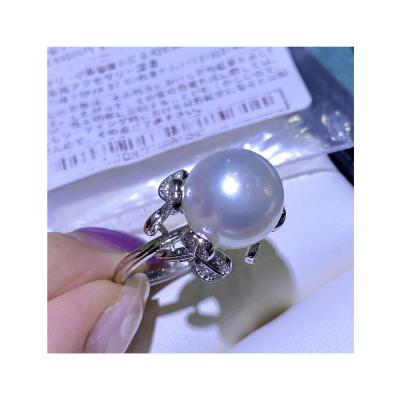 China Fashion CLASSIC Style Unique Clover Shaped With Pearl 925 Silver Jewelry Ring Wedding for sale