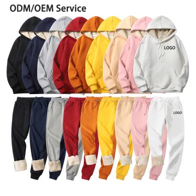 China Wholesale Winter Fleece Mens Sweatpants Breathable Sweatshirts Pants Hoodies Sets Jogger Sports Custom Mens Tracksuit for sale