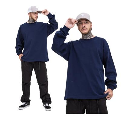 China High Quality Casual Streetwear 230G Solid Color Men Anti-pilling Hoodie White Crewneck Oversized Slim Sweatshirt for sale