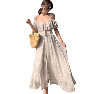 China Breathable Temperament Holiday Super Fairy Elegant Bride Dress Long One Piece Dress for sale