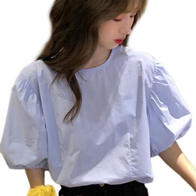 China Breathable Fashion White Slightly Ripe Top Breath Sleeve Top for sale