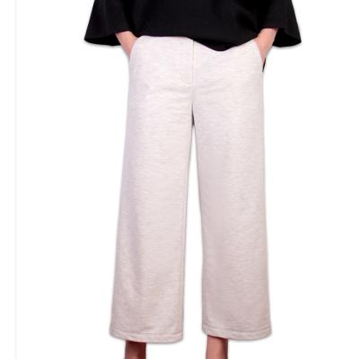 China Fashion High Waisted White Wide Leg Pants Casual And Comfortable Ladies Trousers for sale