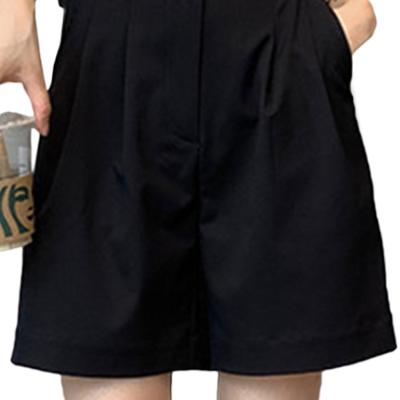 China High Waist Breathable Casual Suit Solid Color Fashion Five Point Female Shorts for sale