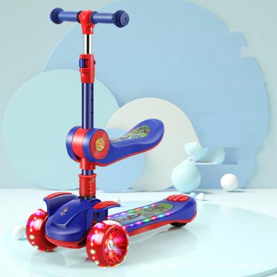 China Hot Selling Toy Scooter Multicolor Kids Toys Cheap Baby Kids Toys Foldable Scooter Handlebar Adjustable Height for sale