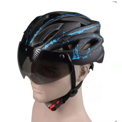 China Durable Wholesale Hot Sale Bicycle Helmets Road Bike And Glasses Integrated Safety Helmet for sale