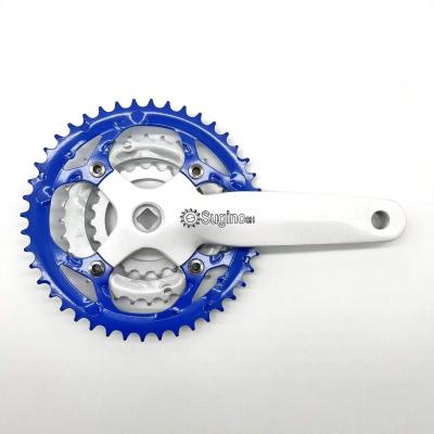 China Waterproof Bicycle Cavity Integrated Mountain Bike Bicycle Crank Aluminum Alloy Tooth Disc Grip Crankset Bicycle Crankset for sale