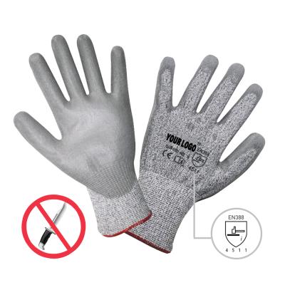 China Deliwear High Grade HPPE EN388 Cut Resistant Durable Cut Proof Safety Work Gloves For Domstic Working for sale