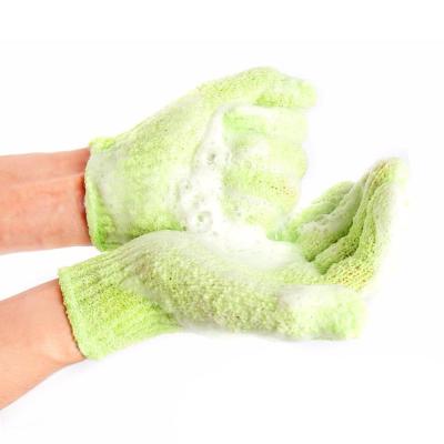 China EXFOLIATE Premium Nylon Body Shower Bath Cleaning Gloves Exfoliating Massage Deep Cleansing Scrubber for sale