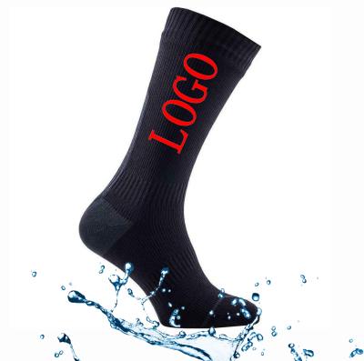 China 100% Antibacterial Black Water Make Resistant Warm Socks Man Wudu Knocks Indoor Outdoor Crew Waist Socks Unisex Waterproof Breathable Muslim Fishing for sale