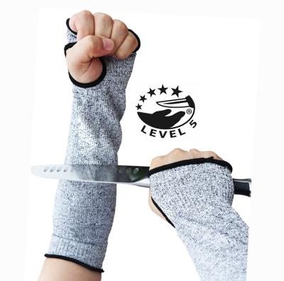 China En388 Cut Protection FBA Arm Protection Sheaths Anti Abrasion Safety Cut Sleeve Gloves Level 5 Cut Resistant Sleeves For Cut Flower Garden for sale