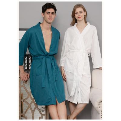 China QUICK DRY comfortable thin hotel bathrobes homewear pajamas couples bathrobes women and men for sale