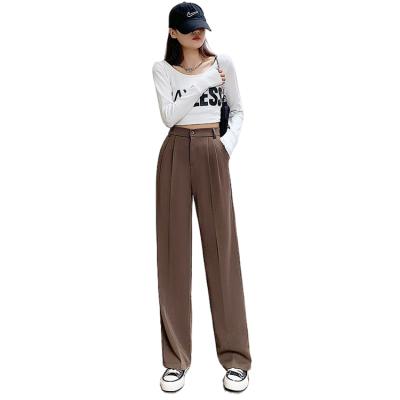 China QUICK DRY Women's High Waist Fashion Straight Casual Pants Ladies Loose And Soft Trousers for sale