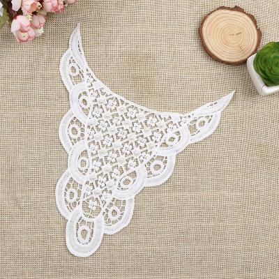 China Wholesale 3D Beaded Applique Chemical Lace Collar Lace Patches Sewing Applique Embroidered Lace Pattern Applique for dres for sale