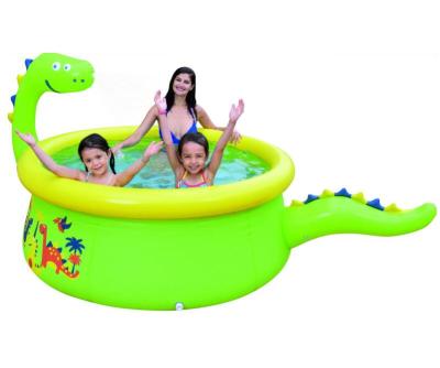 China Dinosaur Animal Shape Jilong 17786 Dinosaur 3D Spray Pool Kids Water Inflatable Play Pool Game Center for sale