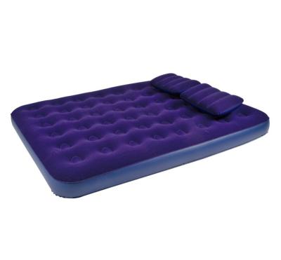 China Jilong 21470 Collapsible Double Coil Beam Air Mattress Assembled Inflatable Folding Bed With Pillow for sale