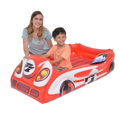 China Jilong Foldable 27502 Racing Car Kids Bed Inflatable Kids Beds For Children for sale