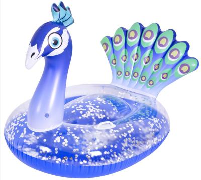 China Peacock Shape Jilong 37612 Inflatable Glitter Peacock Pool Float for sale