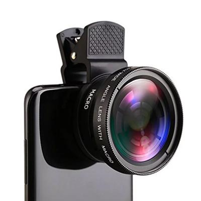 China Wholesale Luxury 0.45X Phone Camera Lens Phone Lens Clip On Accessory For Mobile Phone Macro Lens for sale