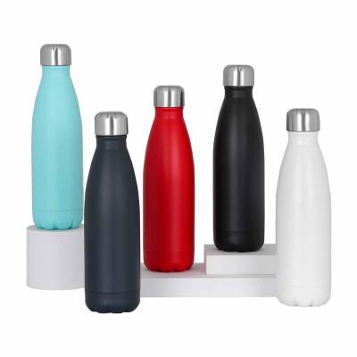 China Double Wall 304 Stainless Steel Portable Sports Water Bottle 500ML/17oz Cola Shaped Vacuum Flask Sustainable for sale