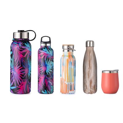 China PORTABLE Custom Wide Mouth Dual Wall Stainless Steel Sports Water Bottle Insulated Large Capacity Vacuum Flask With Lid for sale