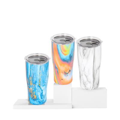 China Wholesale Disposable Promotional Gift Tumbler With Lid Car Double Wall Mug With Straw Stainless Steel 20Oz Insulated Tumbler for sale