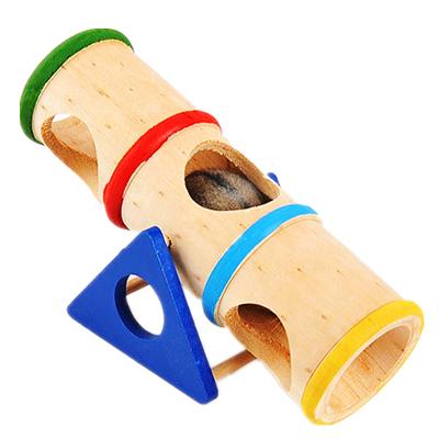 China Viable Small Rodent Wooden Pet Toy Pet Drill Tunnel Climbing Exercise Toy for sale