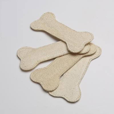 China Toy Pure Natural Loofah Sponge Dog Chew Viable Durable Teeth Clean Dog Bone Shapes Customized Pet Toy for sale