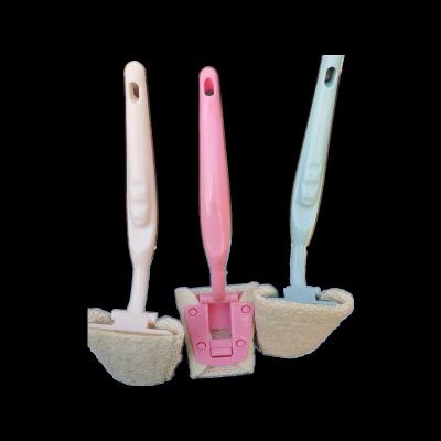 China Viable Long Handle Non-oil Kitchen Loofah Cleaning Brush Natural Powerful Cleaning Brush for sale