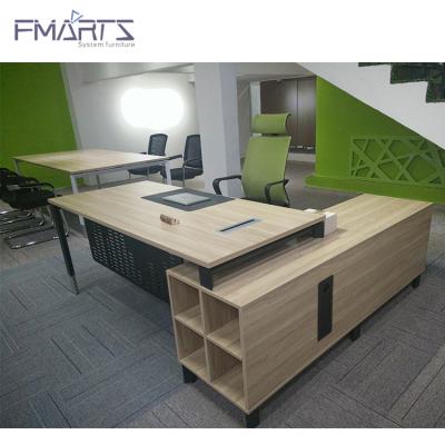 China Rushing Workmanship Design Features Exquisite Melamine Office Table Desk for sale